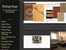 Tablet Screenshot of prestigerugs.com